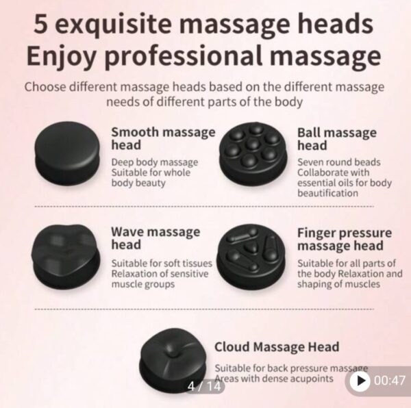 Cordless Massager - Shiatsu massage - Model YX-720 - Image 3